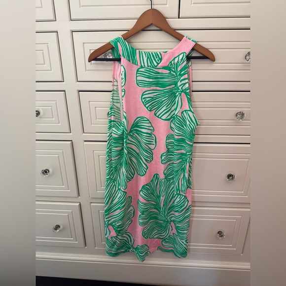Lilly Pulitzer Pink and Green Leaf Print Dress - Picture 2 of 4